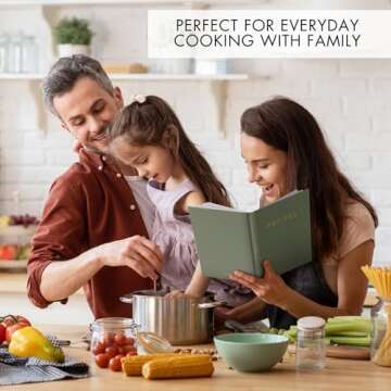 Aesthetic Blank Recipe Book with Waterproof Cover - The Perfect Recipe Notebook To Write In Your Own Recipes - Beautiful Blank Cookbook to Organize Your Recipes