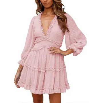 Elegant Boho Mini Dress for Summer Parties | Dokotoo