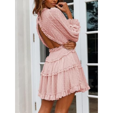 Elegant Boho Mini Dress for Summer Parties | Dokotoo