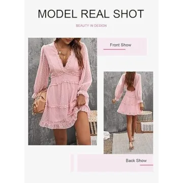 Elegant Boho Mini Dress for Summer Parties | Dokotoo