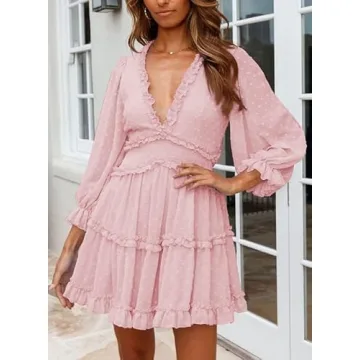 Elegant Boho Mini Dress for Summer Parties | Dokotoo