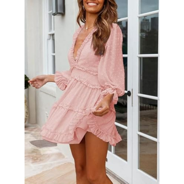 Elegant Boho Mini Dress for Summer Parties | Dokotoo