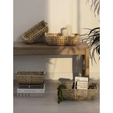 Stylish StorageWorks Wicker Baskets, Set of 2 for Home