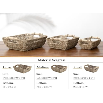 Stylish StorageWorks Wicker Baskets, Set of 2 for Home