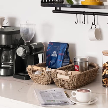 Stylish StorageWorks Wicker Baskets, Set of 2 for Home