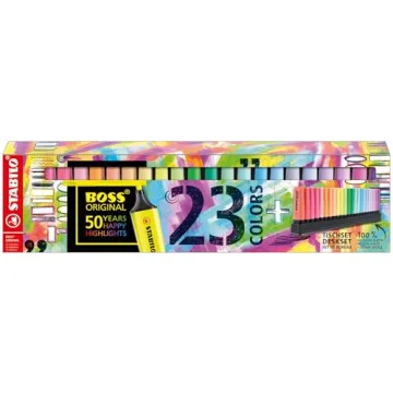 STABILO Highlighter BOSS ORIGINAL Desk Set - 37 Colors in 1 Kit