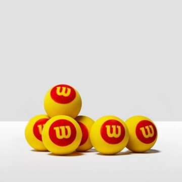 WILSON Youth Tennis Balls - Starter Foam, Pack of 6 Balls