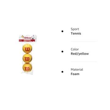 WILSON Youth Tennis Balls - Starter Foam, Pack of 6 Balls