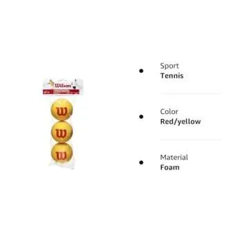 WILSON Youth Tennis Balls - Starter Foam, Pack of 6 Balls