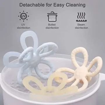 Dilovely Baby Teething Toys - Adorable Silicone Flower Teether