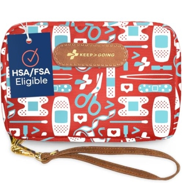 KeepGoing Travel First Aid Kit for Kids – 130 Pc. Small First Aid Kit for Car, Home, Purse, Diaper...