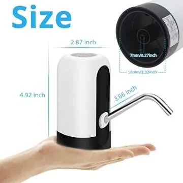 MJIYA Water Bottle Electric Dispenser, USB Rechargeable Solution
