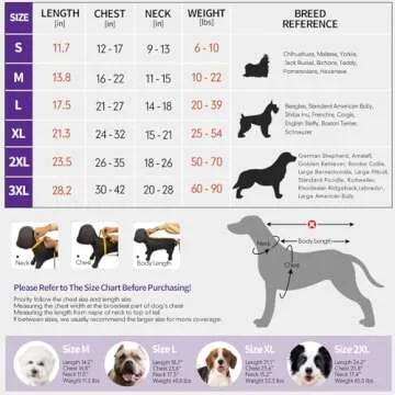 Kimee Dog Raincoat Reversible, Single Side Slicker Poncho Adjustable Waterproof Dog Rain Jacket with...