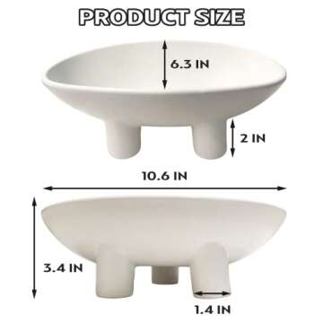 Luvitory Ceramic Fruit Bowl - Stylish Home Essential