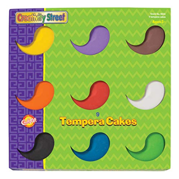 Creativity Street Tempera Cakes - 9 Vibrant Colors for All Ages