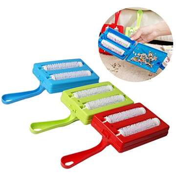 Carpet Sweeper Gadgets for Home, Twin Roller Type Multi-functional Hand-Held Brush Pet Hair Dust Scr...