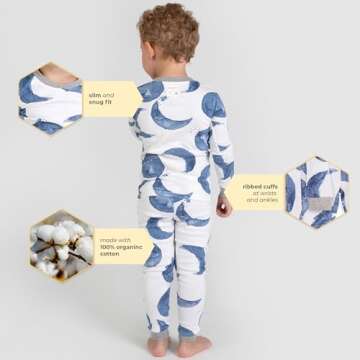 Burt's Bees Baby baby boys Pajamas, Tee and Pant 2-piece Pj Set, 100% Organic Cotton Pajama Set, Ind...