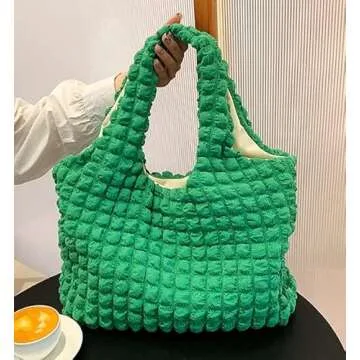 Bubble Hobo Bags for Women Bubble Tote Bag Cloud Shoulder Bag Hobo Bag Casual Purses Satchel Work Bag