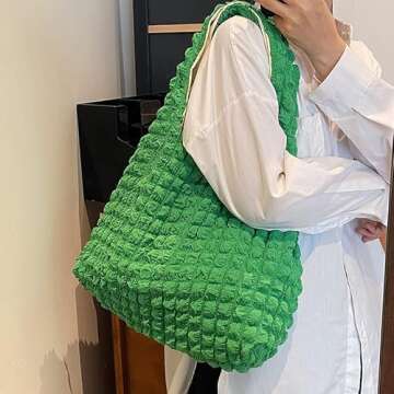 Bubble Hobo Bags for Women Bubble Tote Bag Cloud Shoulder Bag Hobo Bag Casual Purses Satchel Work Bag