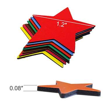 Cute 35-Pack Star Refrigerator Magnets for Home and Office