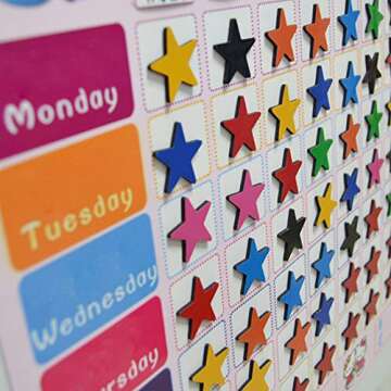 Cute 35-Pack Star Refrigerator Magnets for Home and Office