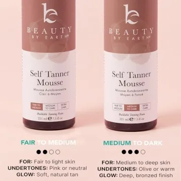 Natural Self Tanner Mousse for Dark Fake Tan Streak-Free Finish