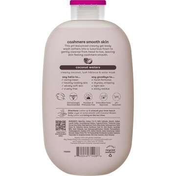 eos Shea Better Cashmere Body Wash, Coconut Waters, Moisturizing and Nourishing, pH Balanced Creamy ...