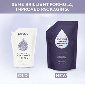 Puracy Foaming Hand Soap Refill - Plant-Powered Natural Hand Soap As Seen on TikTok, Non-Toxic, Sulf...