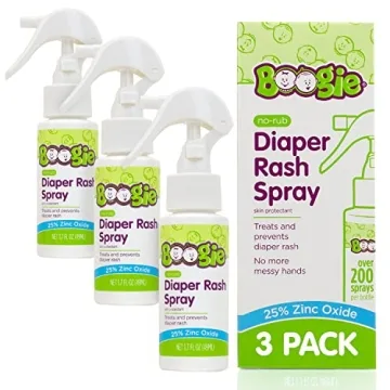 Boogie Diaper Rash Cream Spray for Baby, Travel Friendly No-Rub Touch Free Application for Sensitive...