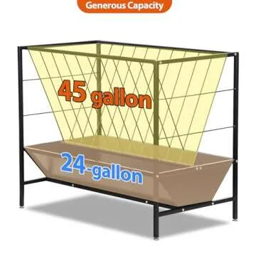 Durable Oxphanor 45 Gallon Hay Feeder for Livestock