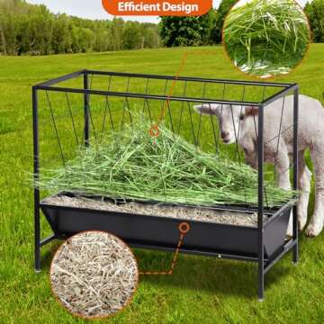 Durable Oxphanor 45 Gallon Hay Feeder for Livestock
