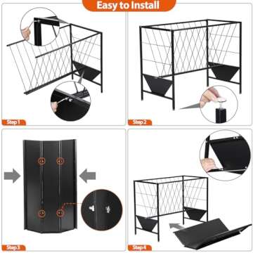Durable Oxphanor 45 Gallon Hay Feeder for Livestock