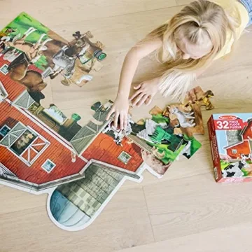 Melissa & Doug Jumbo Barn Puzzle - Fun 32 Pieces!
