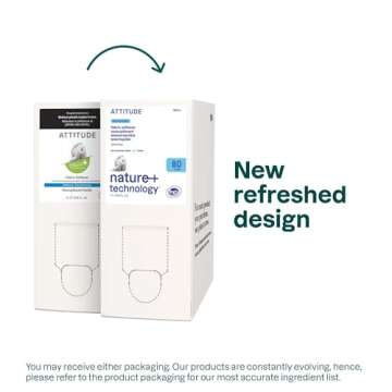 ATTITUDE Laundry Fabric Softener Liquid, Vegan and Naturally Derived Detergent, Plant Based, HE Wash...