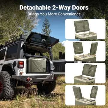 BODEGACOOLER 12V Portable Refrigerator, 42Quart (40L) Dual Zone Car Refrigerator, RV Car Fridge APP Control, -4℉-68℉Portable Freezer 12/24V DC 100-240V AC for Outdoor Camping Travel Vehicles Home Use