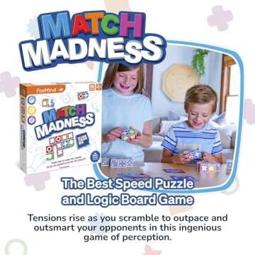 Foxmind Match Madness Board Game - Dual Mode Visual Matching Game for Problem Solving, Fun for Adult...