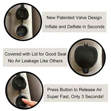 SmartDer Inflatable Travel Pillow, Airplane Pillow with Patented Valve Design, Travel Accessories with Neck and Head Support, Travel Pillows for Long Haul Flights, Cars, Buses, Trains, Office Napping