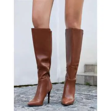 Stylish Rilista Womens Knee High Stiletto Heel Boots