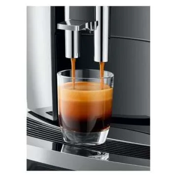 Jura E8 Automatic Coffee Machine with 17 Programmed Specialties, 2.8-Inch Display, and Professional Aroma Grinder (Chrome, Renewed)