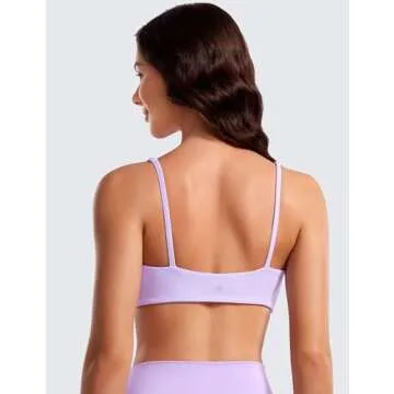 CRZ YOGA Butterluxe Spaghetti Strap Sports Bras for Women - Stylish Comfort for Every Move