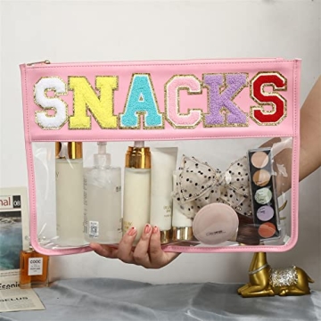 Leziazany Clear Makeup Pouch for Snacks and Cosmetics