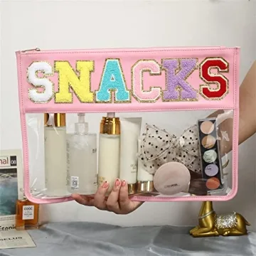 Leziazany Clear Makeup Pouch for Snacks and Cosmetics