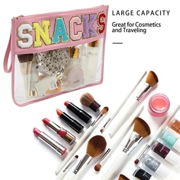 Leziazany Clear Makeup Pouch for Snacks and Cosmetics