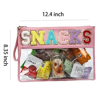 Leziazany Clear Makeup Pouch for Snacks and Cosmetics