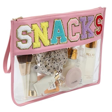 Leziazany Clear Makeup Pouch for Snacks and Cosmetics