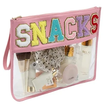Leziazany Clear Makeup Pouch for Snacks and Cosmetics