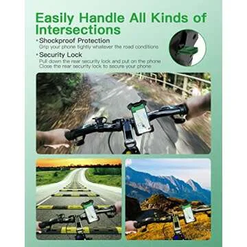 ILVGOLF Universal Phone Holder Golf Cart, Phone Mount for Bike, Bicycle, Push Cart, Boat, Car, Stroller, Motorcycle, Fits Most Mobile Smartphones, Adjustable Handlebar Cell Phone Holder Shockproof