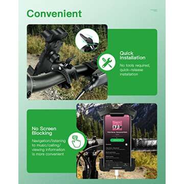 ILVGOLF Universal Phone Holder Golf Cart, Phone Mount for Bike, Bicycle, Push Cart, Boat, Car, Stroller, Motorcycle, Fits Most Mobile Smartphones, Adjustable Handlebar Cell Phone Holder Shockproof