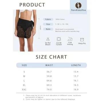 Saodimallsu Crochet Cover Up Skirt for Beach Fun