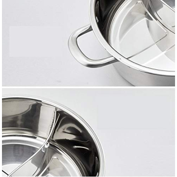 Laotesi 30cm Hot Pot with Divider for Induction Stoves